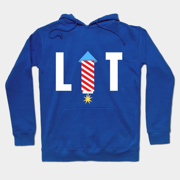 Lit - 4th of July Fireworks Hoodie by Craftee Designs